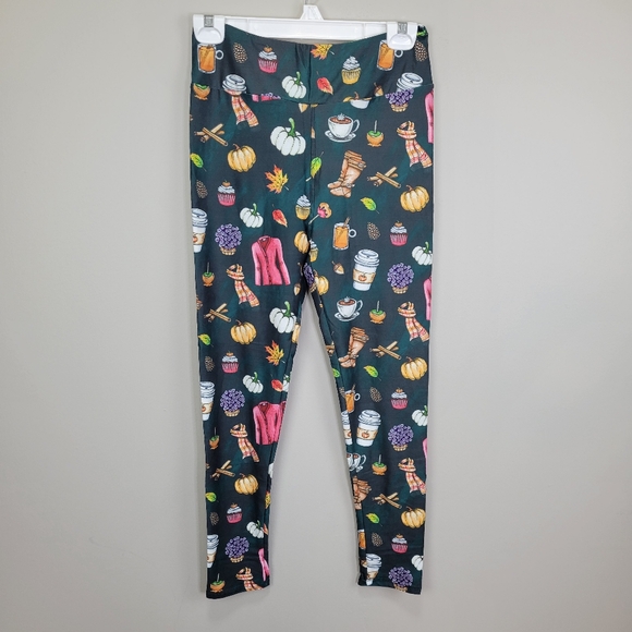 Dren Designs Pants - Fall Themed Pumpkin Spice Leggings One Size Fits All‎